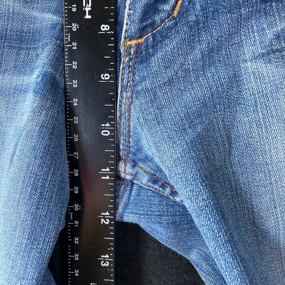 Armani Exchange Mens Jeans Blue Denim Straight Distressed Stretch 32 Long - Picture 7 of 11